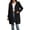 Black, variant on Vivianyo HD Women's Fall Winter Mid Length Zip Up Hoodies, Elastic Cuff Side Patch Pocket Long Sleeve Fleece Hoodie for Casual Daily Wear, Sizes S-3XL