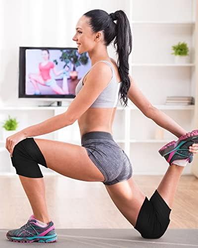 WLIKKS 3 Pairs Dance Knee Pads Women Protective Non-Slip Knee Pads for Yoga Cheerleading Pole Floor Dance Volleyball
