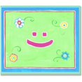 thumbnail image 1 of The Kids Room by Stupell Pink Smiley Face on Green Rectangle Wall Plaque, 1 of 2
