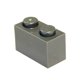 thumbnail image 1 of Ladrillo LEGO 1x2 Gris Oscuro x100, 1 of 2