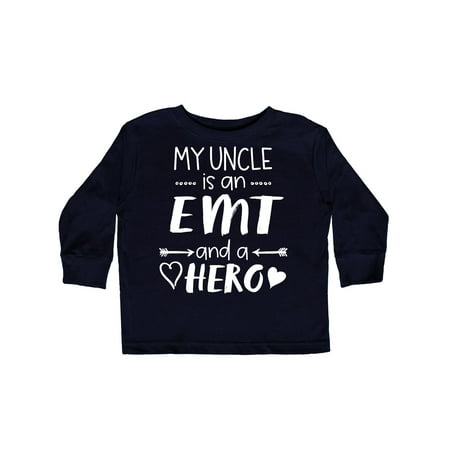 

Inktastic My Uncle is an EMT and a Hero Gift Toddler Boy or Toddler Girl Long Sleeve T-Shirt