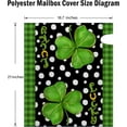 thumbnail image 2 of St. Patrick''s Day Lucky Shamrock Welcome Mailbox Cover Magnetic Standard Size 21" x 19", Green Clover Buffalo Plaid Polka Dots Post Letter Box Wrap Decor Irish Garden Yard Outdoor Decoration, 2 of 6