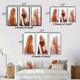thumbnail image 4 of Designart "Lovely Muslim Princess Portrait VI" Religious Woman Framed Wall Art Set Of 3 - Brown Glam Frame Gallery Wall Set For Home Decor, 4 of 6