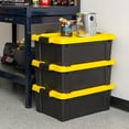 thumbnail image 2 of IRIS USA 45.4 L (12 Gal) Plastic Storage Bins with Lids 3 Pack, 2 of 3