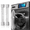 Gray / 2-Pack, variant on 2 Pack Washer Door Prop for Front Load Washer, Magnetic Washer Door Holder with Flexible Spring and Adhesive Metal Discs, Keeps Washer Door Open to Prevent Odors