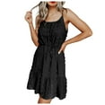thumbnail image 1 of Fridja Robes Courtes Plissées Taille Haute Décontractées d'Été pour Femmes, 1 of 5