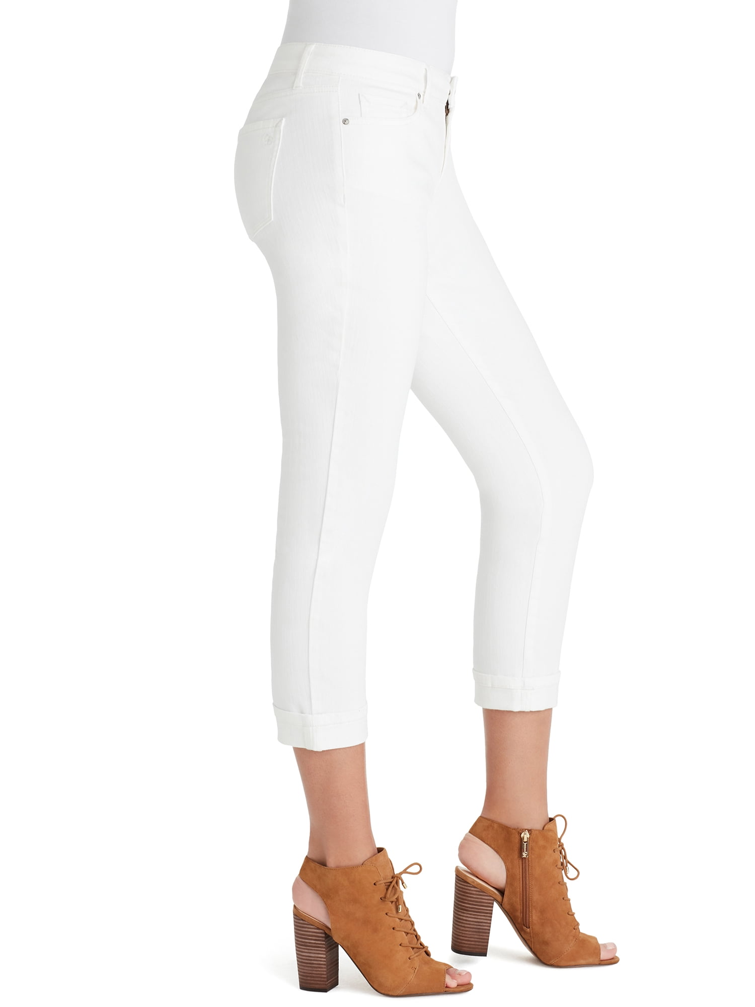 Jessica Simpson Women's FOREVER ROLLED ANKL SKNY W/DEST PLUS-WHI