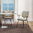thumbnail image 4 of Costway Ensemble de 2 Chaises de Salle à Manger en Lin Moderne Rembourrées pour Cuisine Gris, 4 of 9