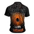 thumbnail image 7 of IAJDKMEK Halloween Men's Polo Short Sleeve Shirt - Button-Down Collar Knit Shirt, Breathable Summer Shirt for Daily Wear, Party, Golf Shirt & Halloween Costume,White S, 7 of 7