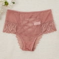 thumbnail image 2 of WULMLEO Women Panties Lace Sexy Naughty Panty Seamless Criss-Cross Lingerie High Rise Thongs Sexy Plus Size Underwear Pink M, 2 of 3