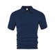 thumbnail image 3 of Blusa de Manga Corta, Hombres de Moda de Color Sólido, Transpirable Botón Blusa de Cuello, 3 of 5