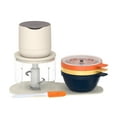 thumbnail image 5 of 4-in-1 Small Food Processor with Bowl, OGEDNAC Electric Food Chopper, 4 Bowls, Meat Grinder, Small Blender for Baby Food & Vegetables, Beige, 5 of 11