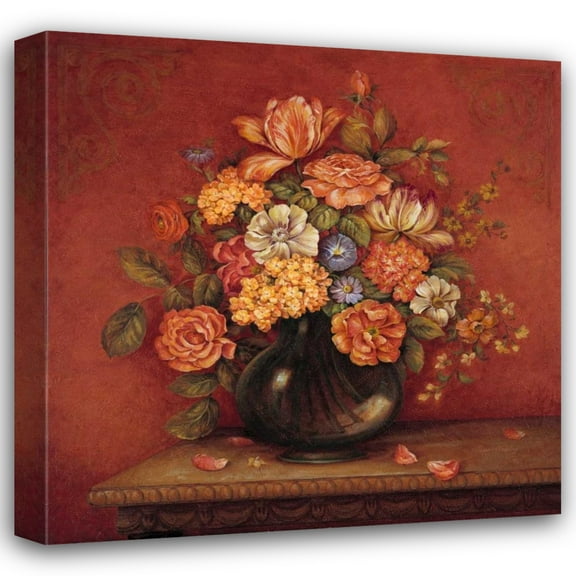 Pamela Gladding 20x20 Gallery Wrapped Canvas Wall Art Titled - Harmony with Reds I