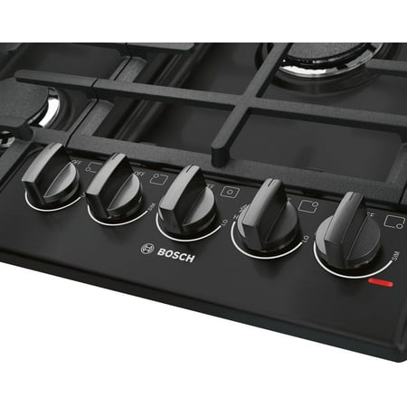 Bosch - 800 Series 36" Built-In Gas Cooktop with 5 burners and OptiSim - Black