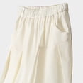 thumbnail image 5 of TOWED22 Girls Straight Wide Leg Track Pants Elastic Waist Casual Baggy Athletic Pants Loose Jogger Sweatpants(Beige,10-11 Y), 5 of 7