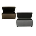 thumbnail image 2 of MJL Furniture Designs Angela 8-button Tufted Sand Storage Trunk Bench Grey, 2 of 5