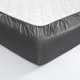 thumbnail image 3 of Mellanni 4 Piece 100% Cotton Bed Sheet Set, 400 Thread Count, Deep Pocket, Queen, Gray, 3 of 7