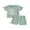 Green, variant on Kids Baby Toddler Girls Shorts Clothing Set, 6 12 18 24 Months 2T 3T 4T Short Sleeve Crew Neck Letters Print T-shirt with Shorts Summer Outfit