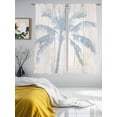 thumbnail image 3 of Summer Palm Tree Sheer Curtains 72 Inch Length 2 Panels Set, Farmhouse Botanical Tropical Plants Voile Window Treatment Rod Pocket Curtains Sheers Drapes for Bedroom/Living Room/Kitchen 52"x72"x2, 3 of 7