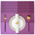 thumbnail image 2 of Placemats Set of 12 for Dining Table, Table Placemats, Rectangular PVC Vinyl, 18x12 Inches - Pink Purple, 2 of 8