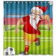 thumbnail image 1 of Cortina de ducha ABPHQTO Papá Noel Jugando al Fútbol Impermeable 160x180 cm, 1 of 2