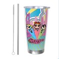 thumbnail image 1 of Vaso de 20 oz de Las Chicas Superpoderosas, taza de viaje para café con aislamiento al vacío de acero inoxidable, taza de café, taza de viaje con tapa, taza térmica para exteriores, 1 of 8