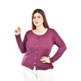 thumbnail image 1 of Blusa con espalda de encaje Roman Fashion / Tallas Extras, 1552 (Morado) violeta oscuro 38, 1 of 5