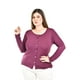 thumbnail image 1 of Blusa con espalda de encaje Roman Fashion / Tallas Extras, 1552 (Morado) violeta oscuro 40, 1 of 5