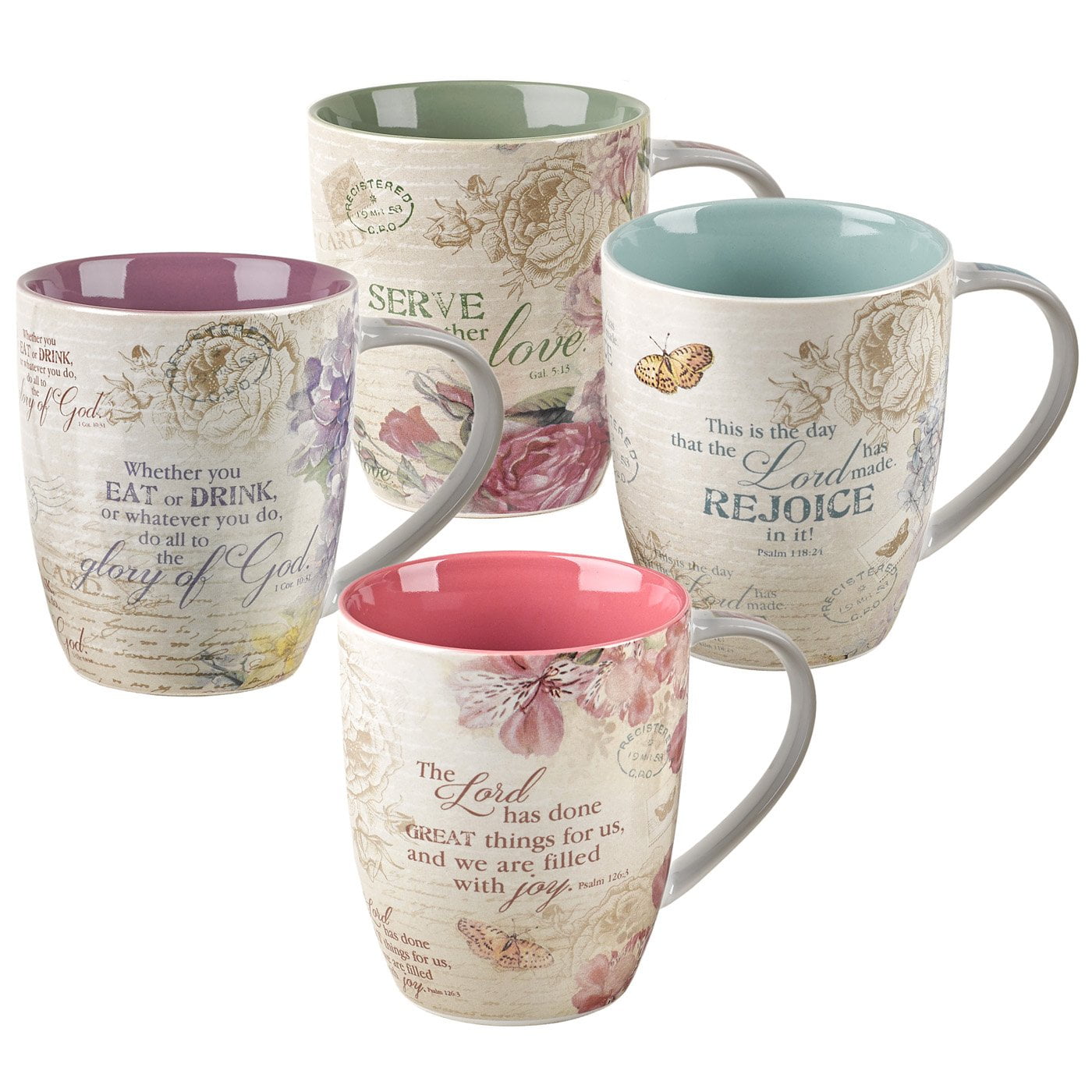 Christian Art Gifts Ceramic Coffee Tea Mug Set For Women Vintage 