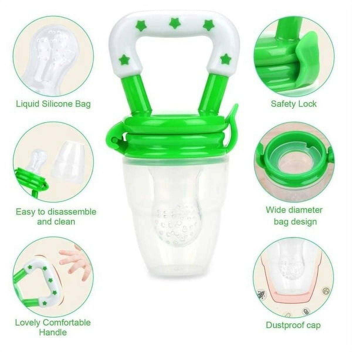 Baby Feeder Piggy Handle Fresh Food Feeder Teething Toys Fruit Pacifier for  Teething Baby Silicone Training Nipple Bite Bag