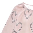 thumbnail image 6 of ClodeEU Women's Plus Size Printed Crewneck 3/4 Sleeve Top with Ruffle Trim and Smocked ,Casual Loose Blouse Pink,Womens Plus XXXXXL, 6 of 7