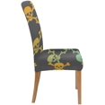 thumbnail image 3 of ABPHQTO Funda protectora para silla de calavera con flores, colores claros, funda protectora para asiento, para comedor, Hotel, boda, fiesta, juego de 1, 3 of 4