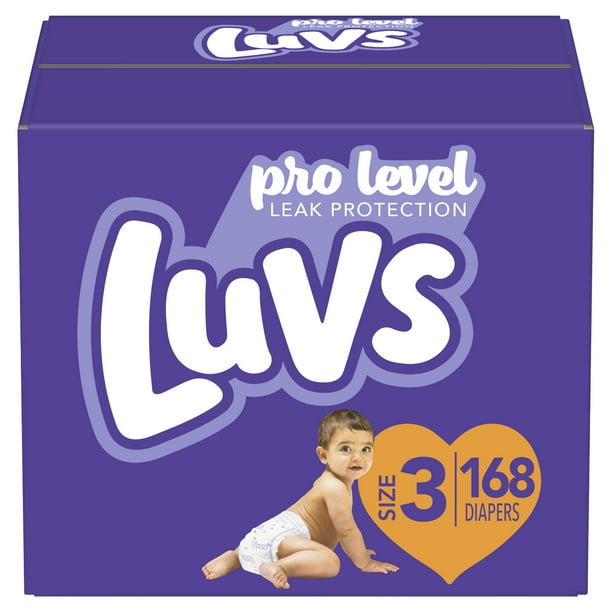 Luvs Pro Level Leak Protection Diapers Size 3 168 Count