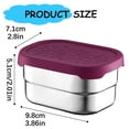 thumbnail image 2 of 1pc Stainless Steel Snack Container, Small Food Storage Lunch Box with Patterned Silicone Lid, Reusable Condiment Cup for Home, Travel, Picnic & Meal Prep, 3.72 fl oz, 2 of 6
