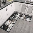 thumbnail image 3 of Let It Snow Snowflake Snowman Kitchen Mat [2 PCS] Merry Chrismas Washing Kitchen Rug,Waterproof Non-Slip Kitchen Mats and Rugs Light Crystal Velvet Rug for Kitchen,Floor Home,Office,Sink, Laundry, 3 of 7