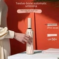 thumbnail image 1 of Parapluie Pliant Automatique 12 Os Noir Colle Double Usage Protection UV, 1 of 4