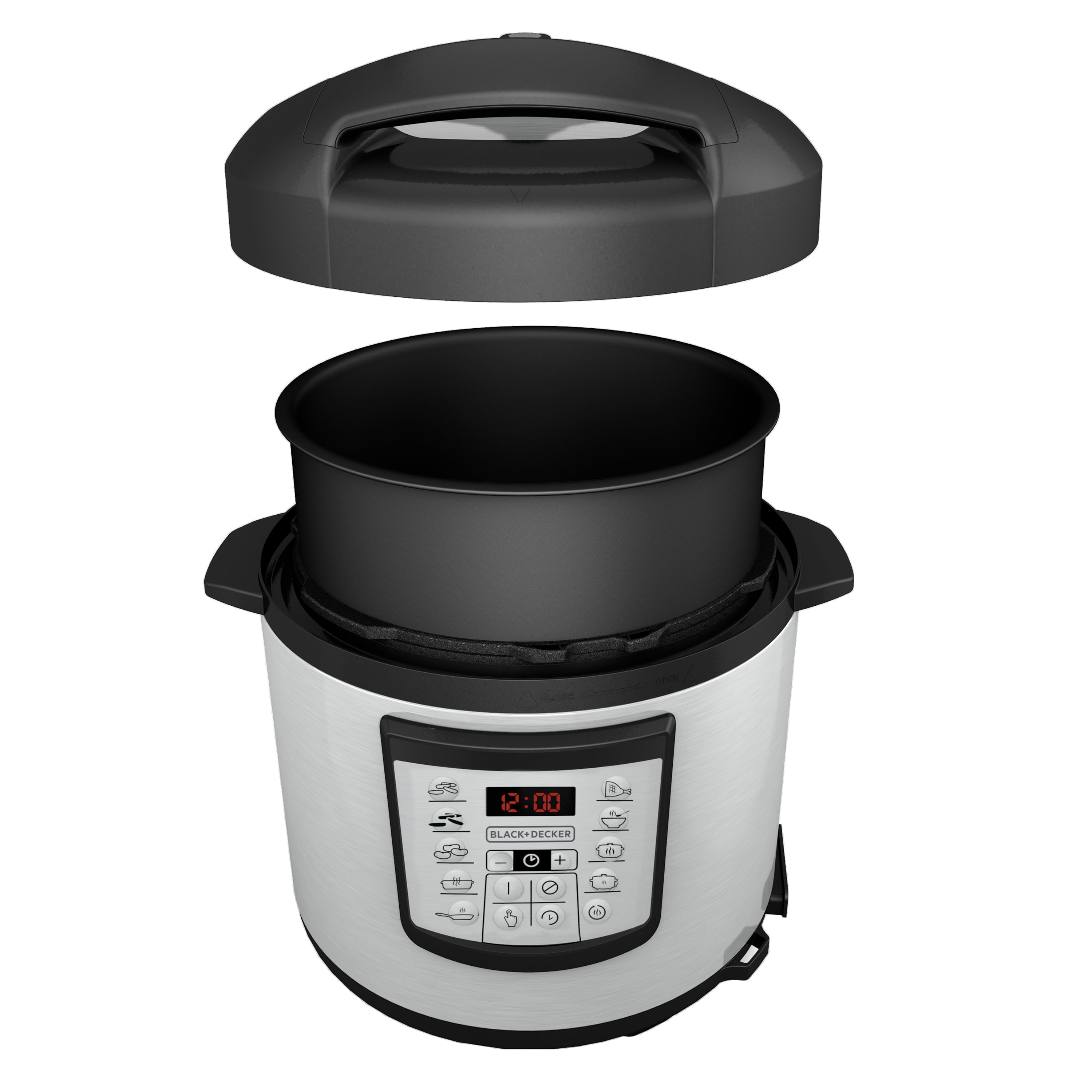 Black+Decker 6 qt Stainless Steel Stovetop Pressure Cooker