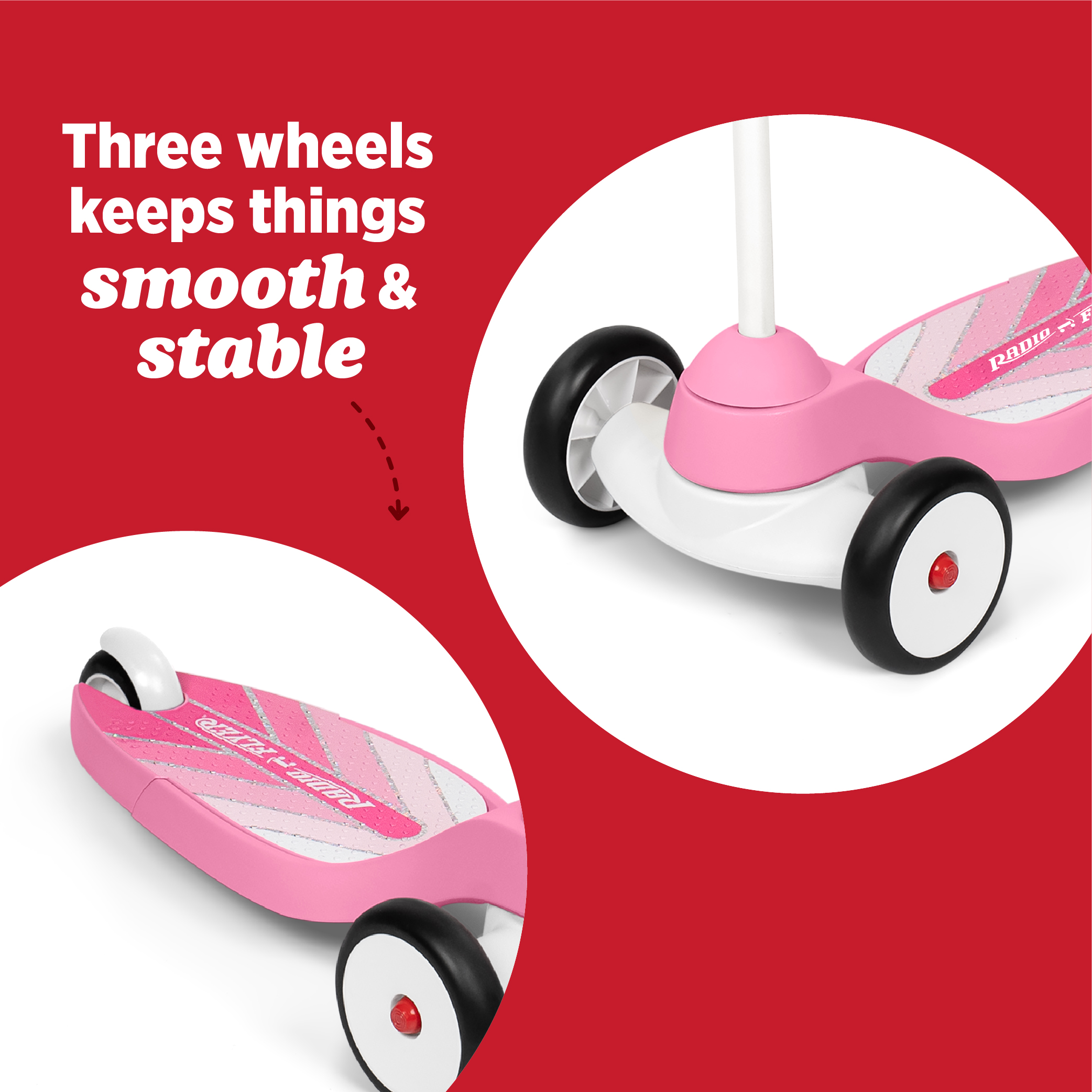 Radio Flyer My 1st Scooter Sparkle 3-Wheel, Pink photo 5
