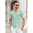 thumbnail image 2 of COOFANDY Mens Knitted Shirts Vintage Short Sleeve Textured Shirts Summer Regular Fit Lightweight Cruise Shirts, 2 of 6