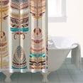 thumbnail image 4 of Ethnic - Style Colorful Feather Pattern Shower Curtain 36"x72" ,Bathroom Decorative Shower Curtains Set with 12 Hooks,Modern Waterproof Washable Shower Curtain, 4 of 6