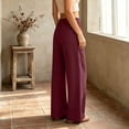 thumbnail image 5 of Admvng Women's Linen Pants Casual Summer Breathable Trousers with Pockets, 5 of 5