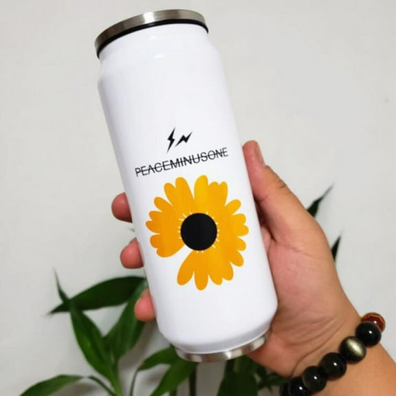 Fashion High Quality Beverage Can Hot Insulation with Straw Thermos Garrafa Termica Stainless Steel Water Bottle 300/500ml (daisy-2,500ml)