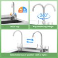 thumbnail image 6 of Freestanding Stainless Steel Utility Sink, Single Bowl with Dual Faucet Connections, Adjustable Legs for Kitchen, Laundry Room, Pet Washing Station, Ideal Small Dog Bath Tub, 6 of 7
