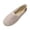 Beige, variant on pwidon Women's Espadrille Flats Slip On Closed Toe Textured Glitter Linen Comfort Walking Casual Loafers Black 5.5
