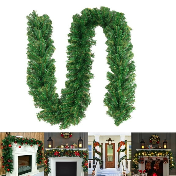 10FT Premium Unlit Christmas Garland - Ultra Realistic Norfolk Pine Greenery for Elegant Holiday Home & Wedding Decor