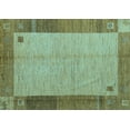 thumbnail image 1 of Ahgly Company Indoor Rectangle Abstract Light Blue Modern Area Rugs, 7' x 10', 1 of 4