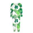 thumbnail image 5 of St. Patrick Plus Size Pajama Set for Women 2 Piece, Crewneck Long Sleeve Shirts with Pants Lucky Shamlock Clover Print Sleepwear Lightweight Holiday Pjs Fashion Trendy Lounge Set Green XL, 5 of 6