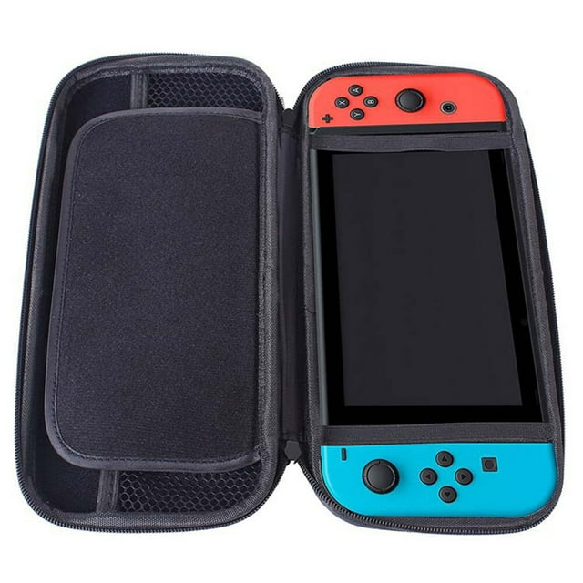 Funda protectora EVA para Nintendo Switch, bolsa de almacenamiento portátil para consolas, diseño resistente y de alta calidad, color negro, ideal para transporte seguro y cómodo.