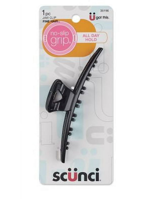 No-Slip Grip for Fine Hair Jaw Clip, Assorted Colors 1 ea