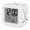 White, variant on Ice Hockey Digital Alarm Clock for Bedrooms, Smart LED Alarm Clock with 7 Color Changing Night Light, Modern Minimalist Ball Sports Game Art Silent Wake Up Clocks for Sleep Study Cooking 3.2"x3.2"